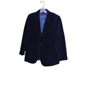 Vintage Men's Zachary Dark Blue Velvet Blazer M
